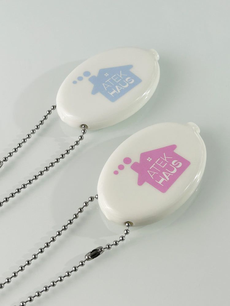 House Rubber Coin Wallet Keyring(Blue)