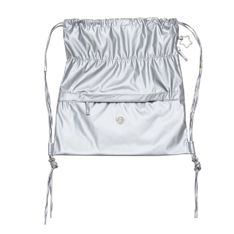 Don't Ask My Plan (DAMP)(ドントアスクマイプラン)の「GLOSSY STRING BACK PACK_SILVER(Bags)」