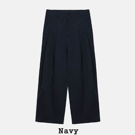 Merries Pintuck Banding Wide Pants