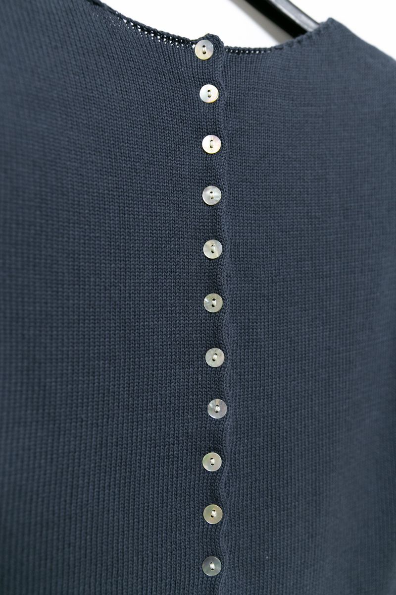 shell button short sleeve knit cardigan(3colors)