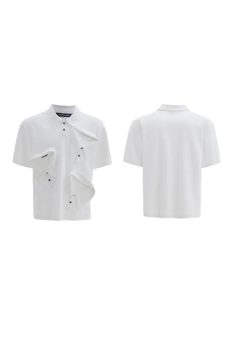 Deconstructed Multi Collar Polo