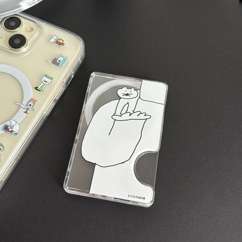 [MagSafe card wallet]ザキャットザッツビケイムアスカーフ