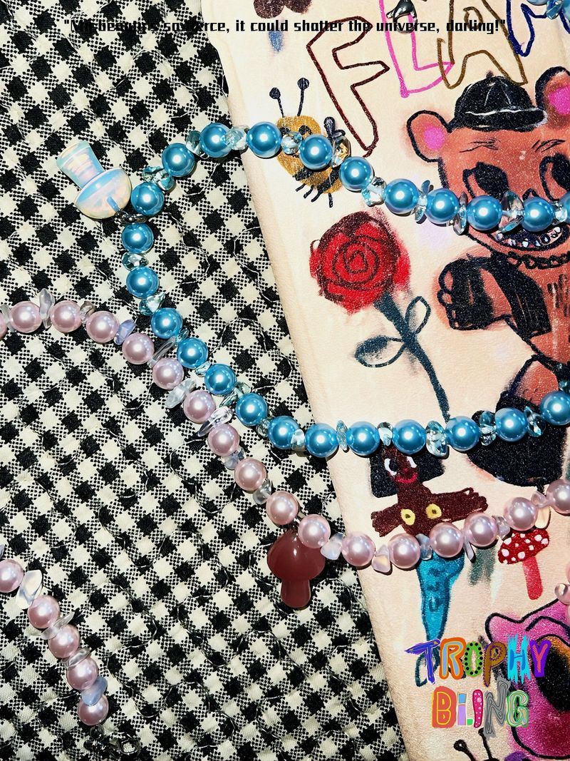 Pink Mushroom Necklace