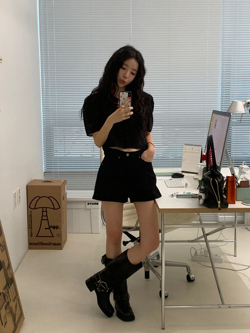 [MADE] ERT SEE-THROUGH PUFF BLOUSE