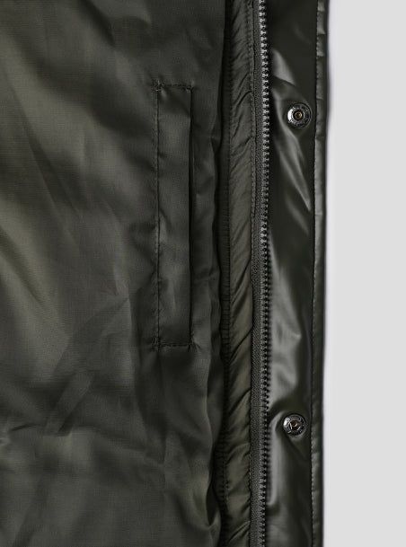 Touk glossy puffer hood padding