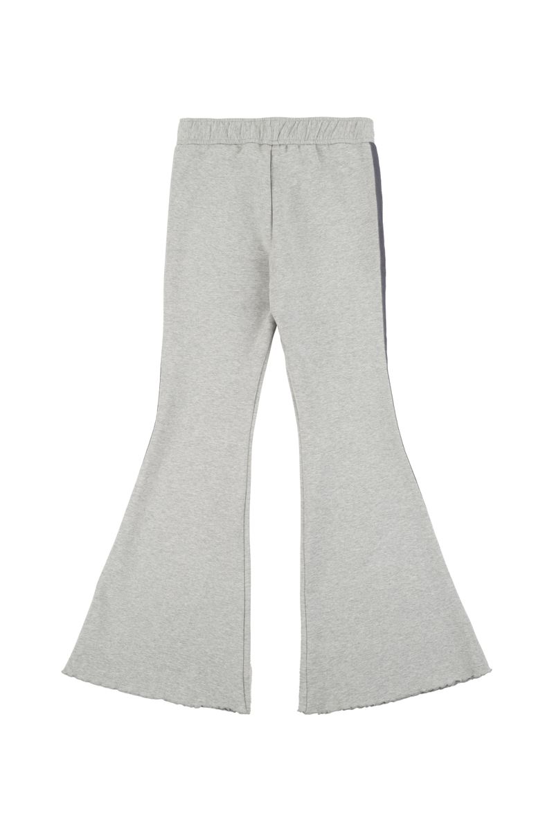 Basic Fine Bootcut Banded Waist Pants (GRAY)