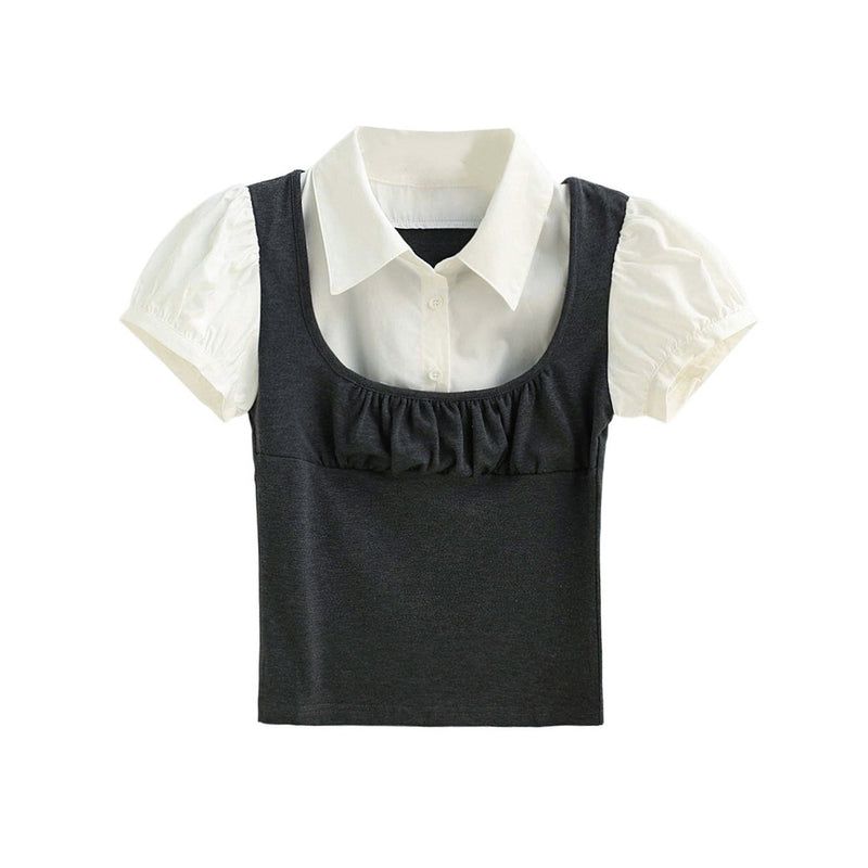 Cozy&Kitsch（コージーアンドキッチ）の「【即日発送】リエルレイヤービスチェシャツトップ（トップス）」