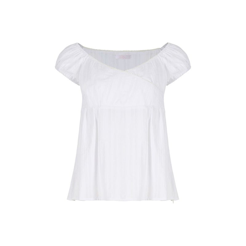 Angel Wrap Blouse - WHITE