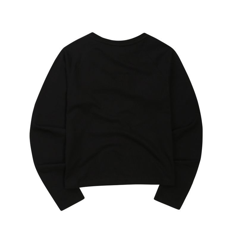 EEERRR Distorted Logo raglan long sleeve (Black)
