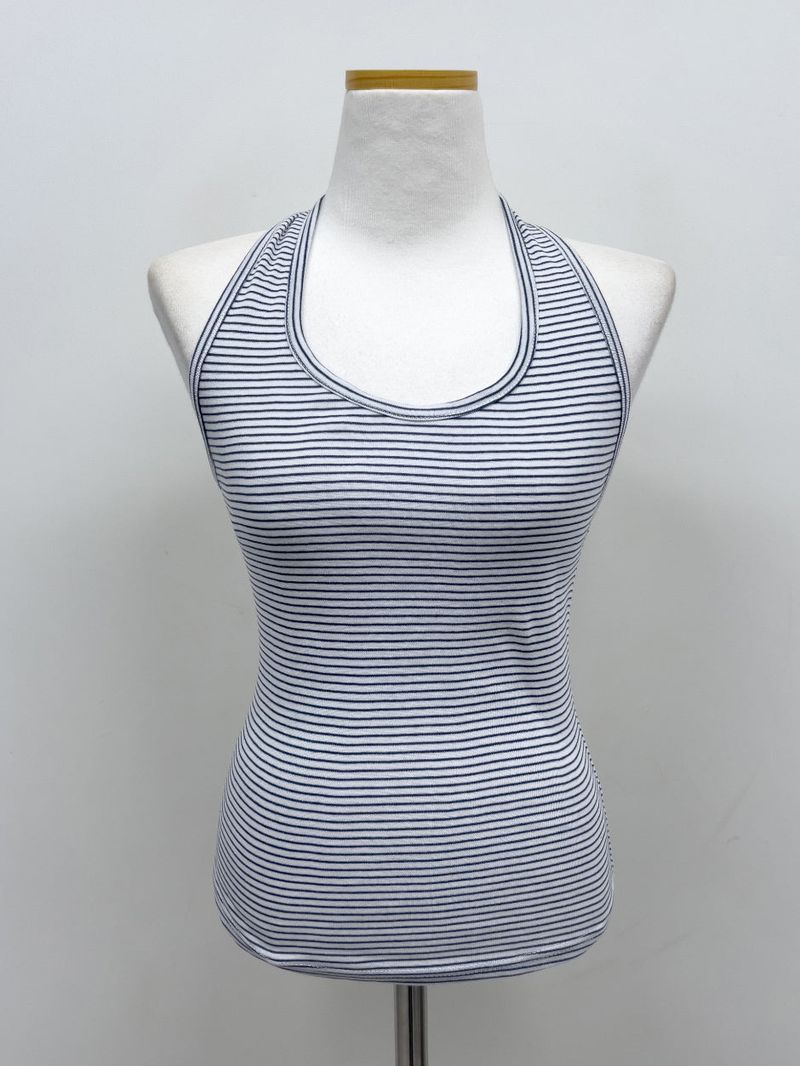 Striped Halterneck Sleeveless