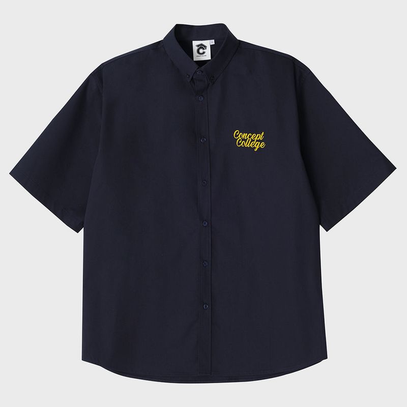 Yellow Dream Star Soft Navy Short-Sleeved Shirt [Unisex]