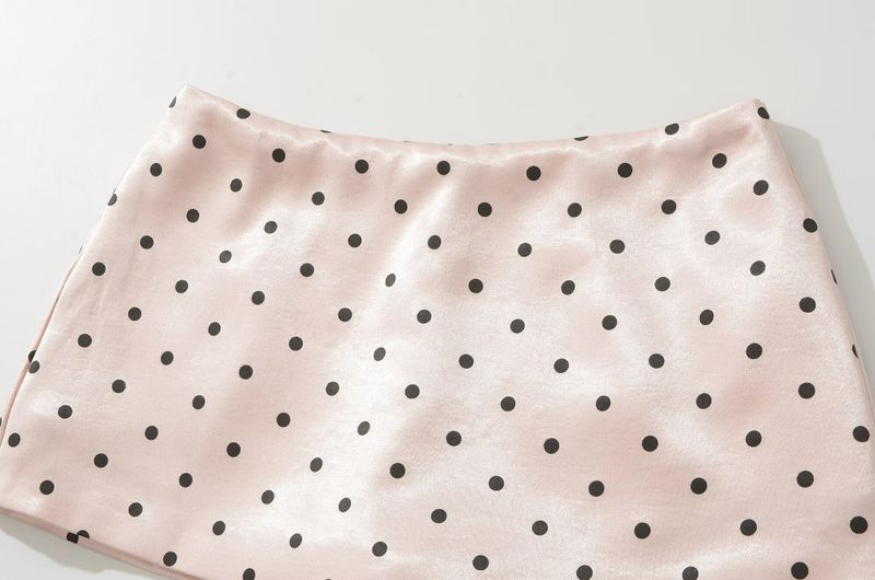 Cleo Satin Dot Micro Skirt