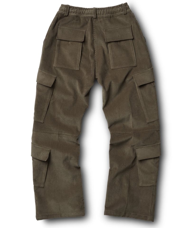 Bluesf Corduroy Cargo Pants - Brown