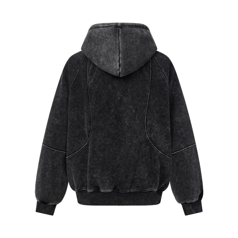 Aerin Washed Seam Zip Hoodi