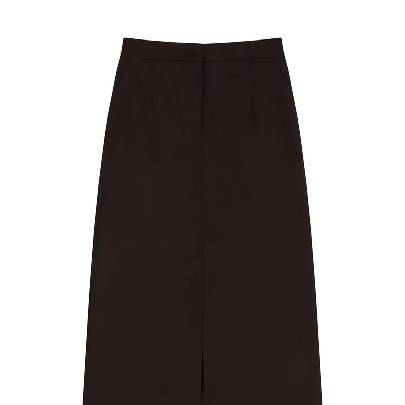 Front Slit Skirt Wine