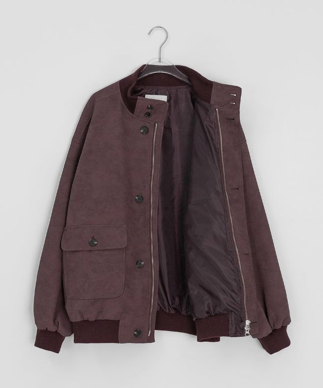 Silmki Button High Neck Over Jumper