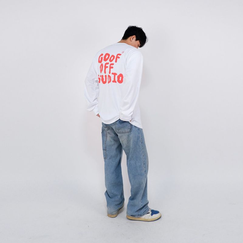 GF MAIN LOGO LONGSLEEVE - ( White )
