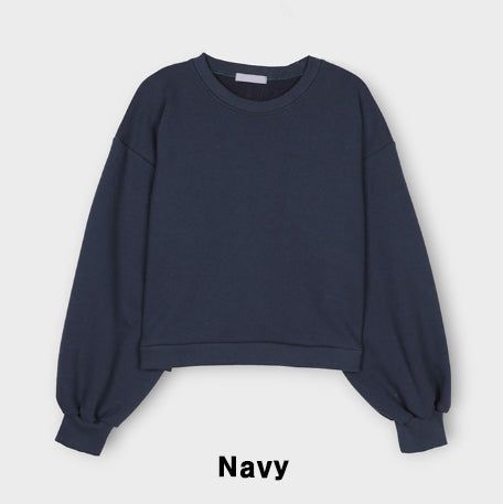 Plain Color Crop Sweatshirt
