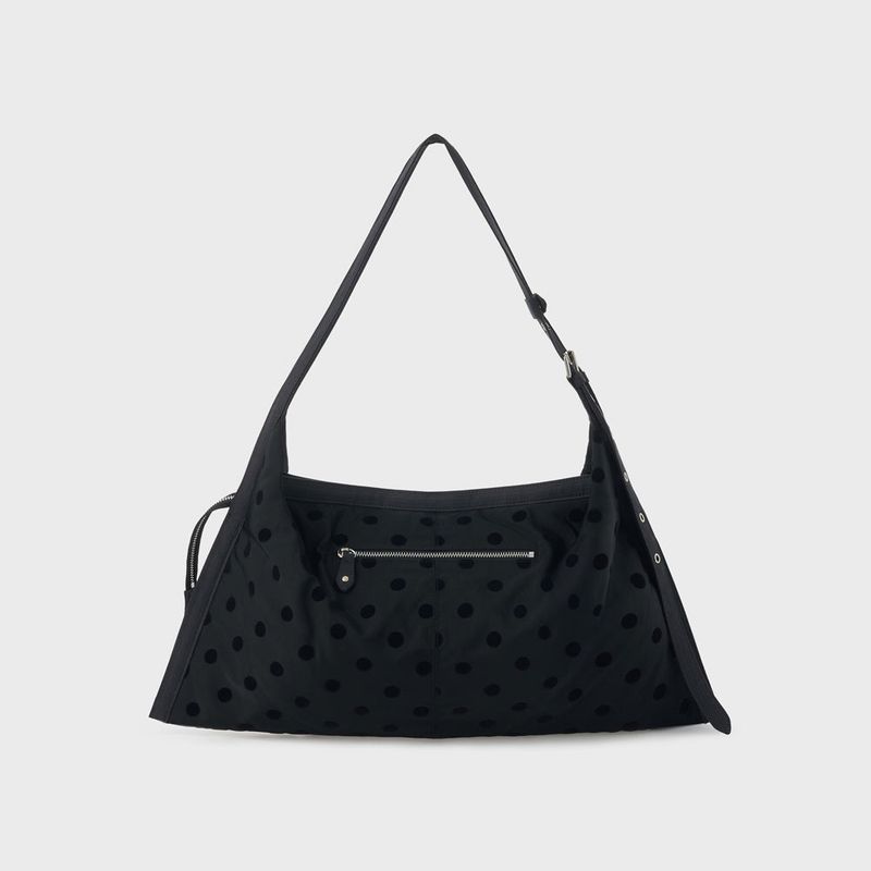 Buckle Cross Bag (Dot Black)