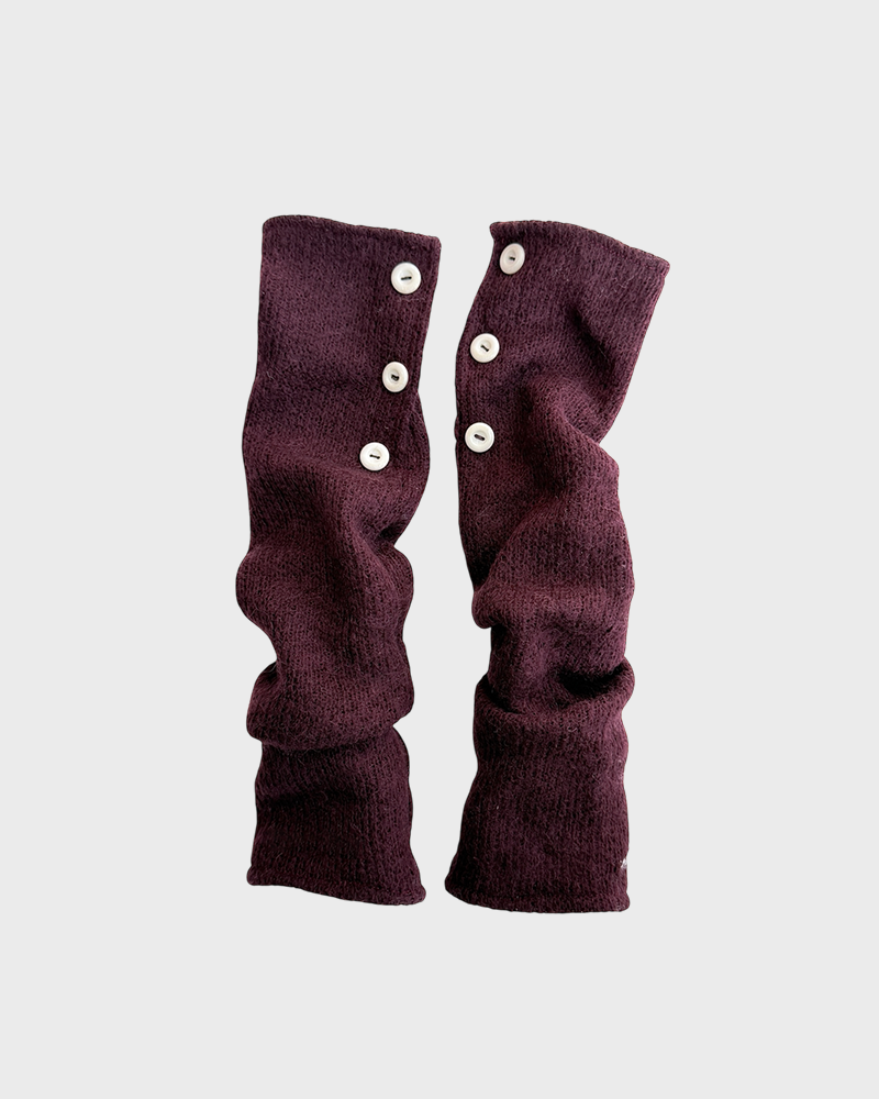[Hand] Fuzzy button warmer (Purple)