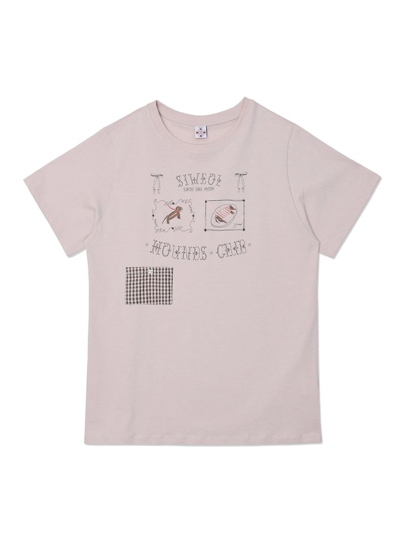 SIWL107(シウォル107)の「Hound Club Tee (Pink)(Tops)」