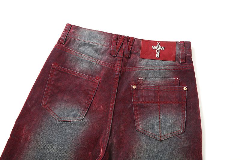 【Keshi】NEVADA WASHED FLOCKING DENIM JEANS