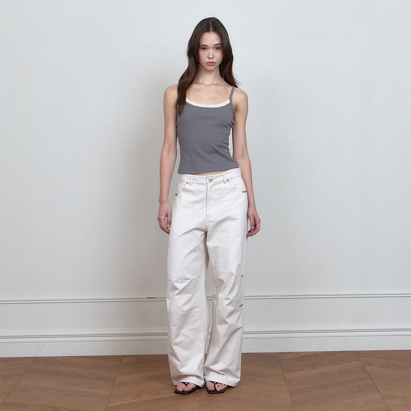 C STUDDED WIDE CHINO PANTS_IVORY