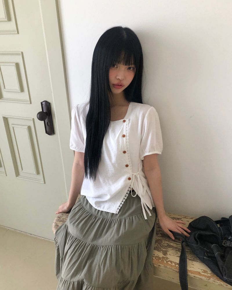 Rameon Wrap Short Sleeve Blouse