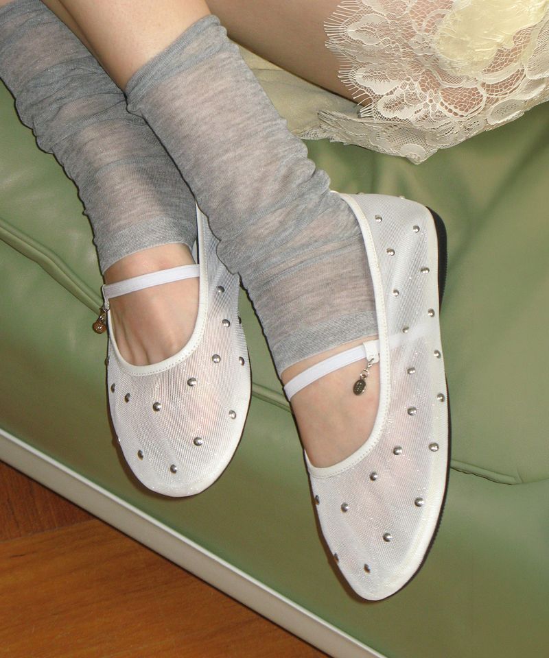 NEW Bliss 0025. Studded Mesh Flat - 2colors