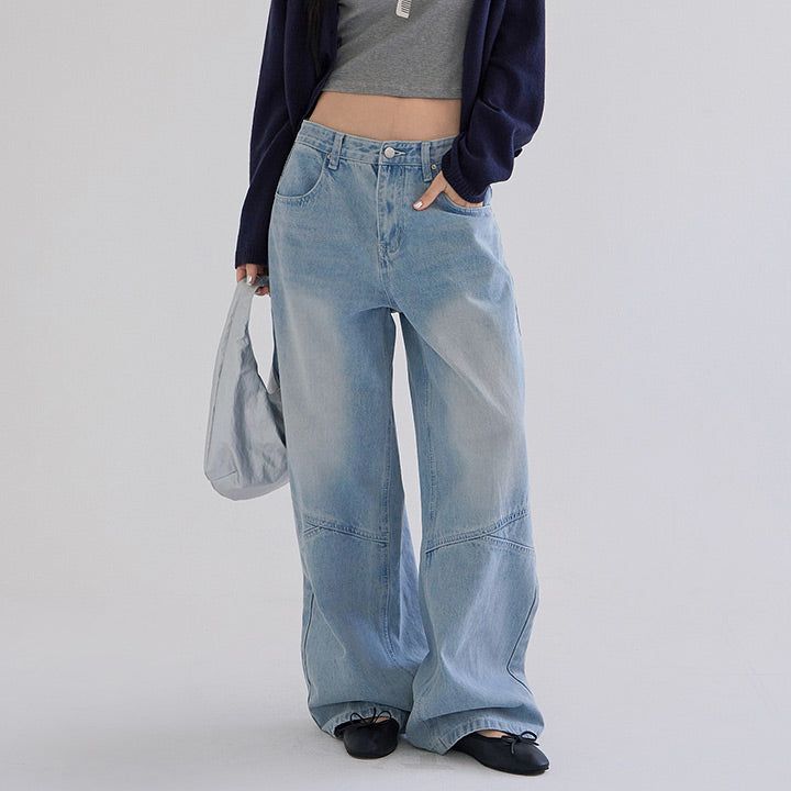 [Made] Senka Bizo Strap Hip Pocket Seam Detail Denim Pants - 4 Colors