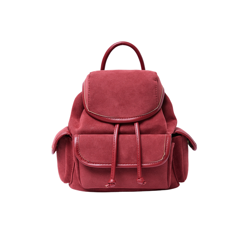 Nube Suede Mini Backpack (Red)