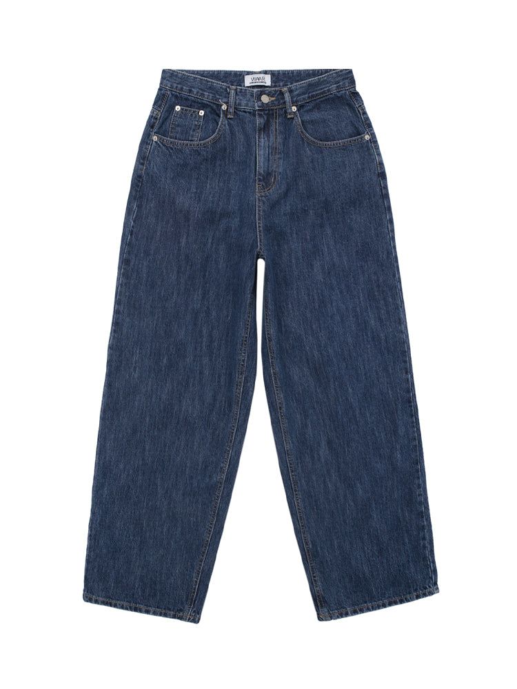 M198 SLOP WIDE DENIM PANTS_DEEP BLUE
