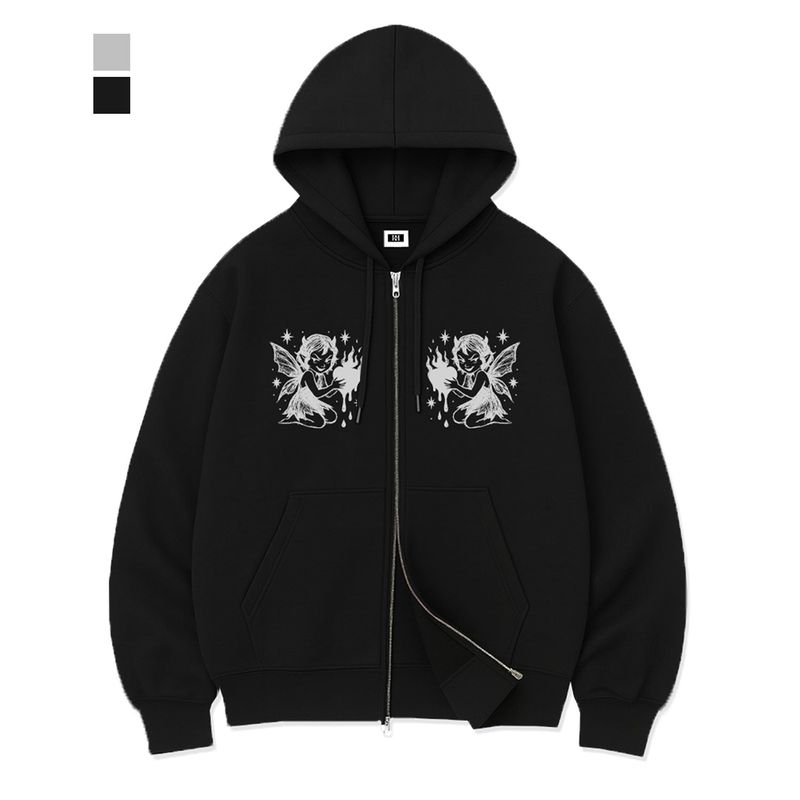 RANDOMOFF（ランダムオフ）の「デビルフェアリーオーバーフィット2ウェイジップアップ (2color)（トップス）」