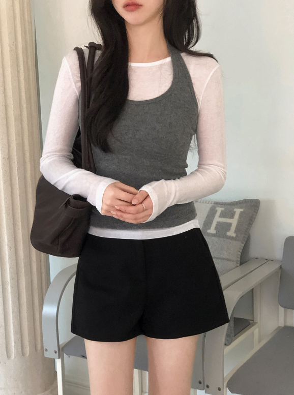 SHOPPERLAND（ショッパーランド）の「Mood Peach Halter Neck Sleeveless (4color)（Tops）」