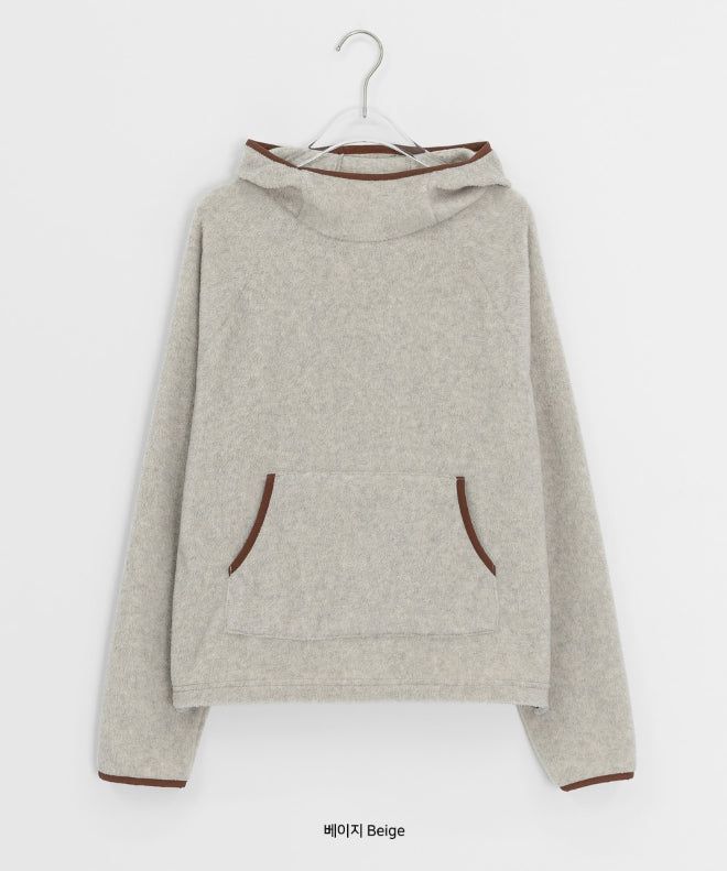 Comdero color matching fleece brushed hoodie