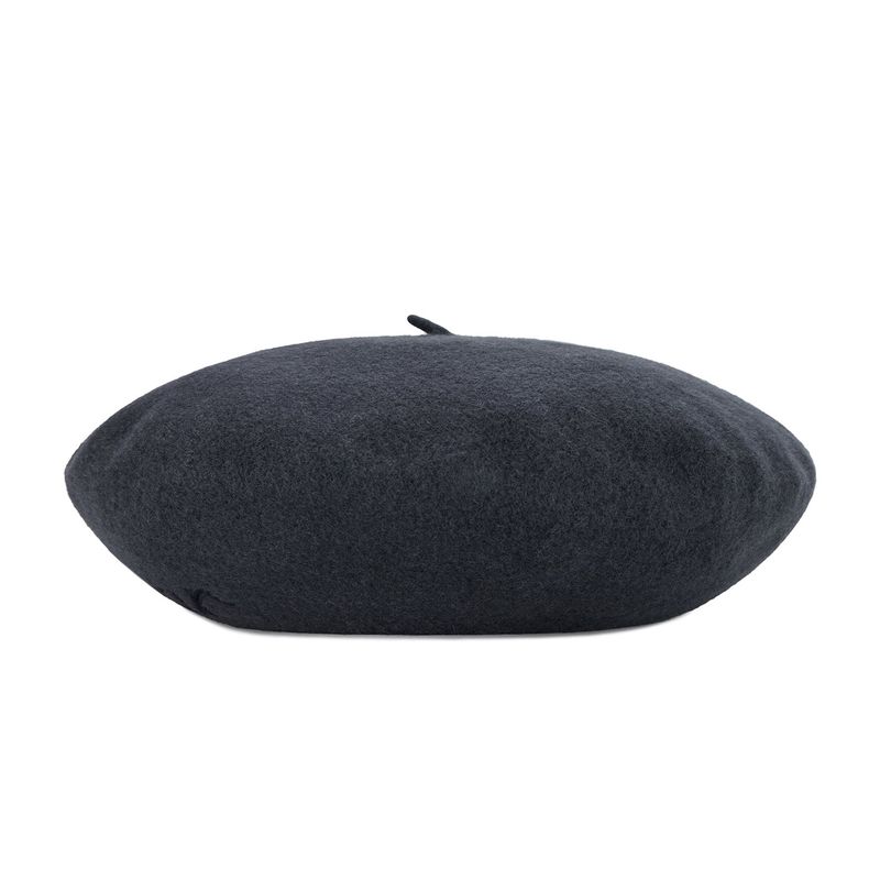VARZAR Cursive Logo Wool Beret / Gray
