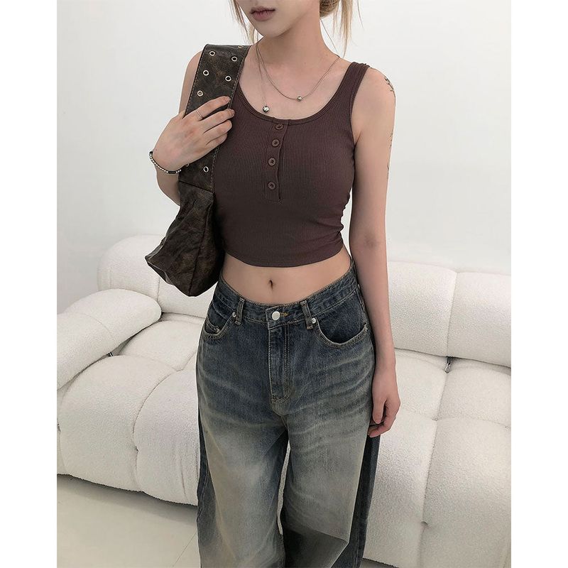 Button Crop T [Inner cap]