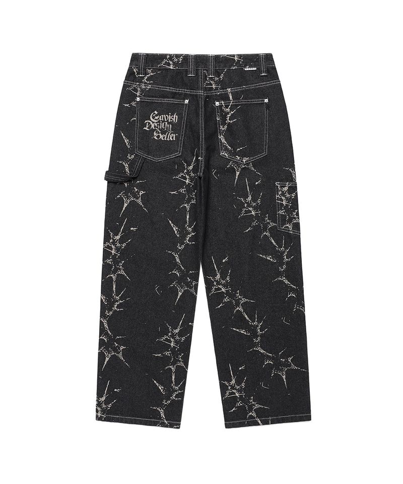 PRINTED CARPENTER DENIM PANTS BLACK(CV2FSUD110A)