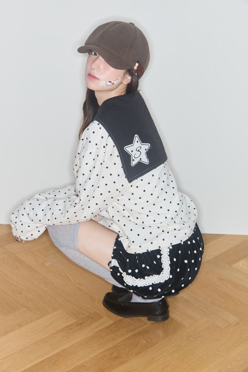 SHAKIRI（シャキリ）の「POLKA TERRY PUMPKIN PANTS (BLACK)（Pants）」