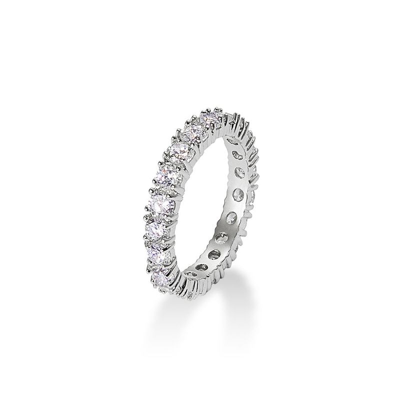 MACIER(マシール)の「3MM Prong Setting Tennis Ring (silver)(Accessories)」