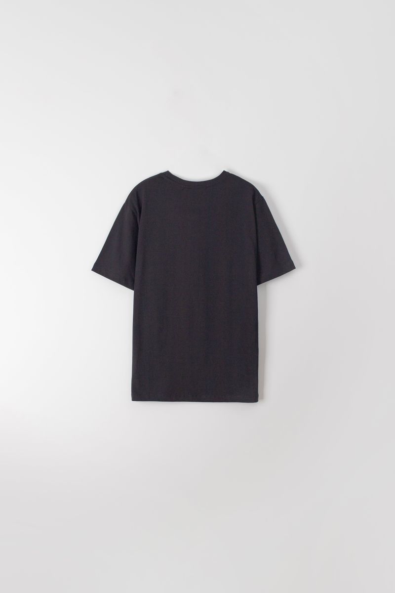 Boxy round T-shitrs (Black)