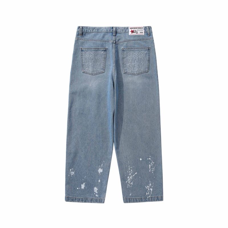 AB X WIND AND SEA DENIM PANTS (LIGHT BLUE)