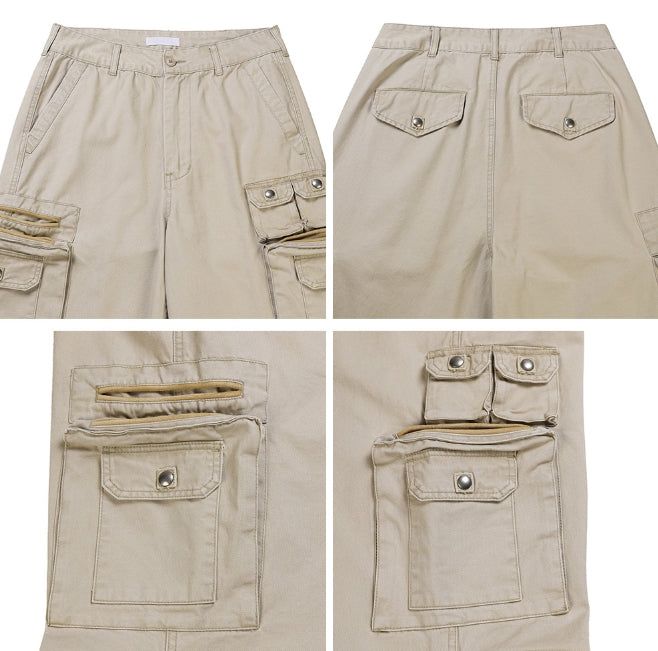 Hetin Utility Pocket Cargo Pants