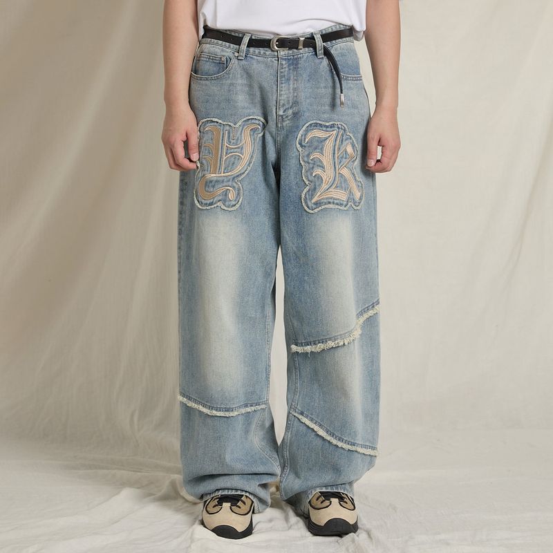WaiKei(ワイケイ)の「YK Applique Denim Pants Yellow Washing(Pants)」