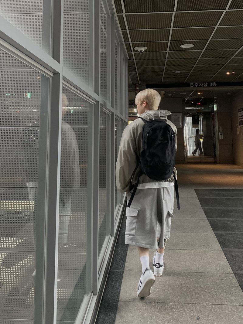 Strap sweat bermuda pants 2C