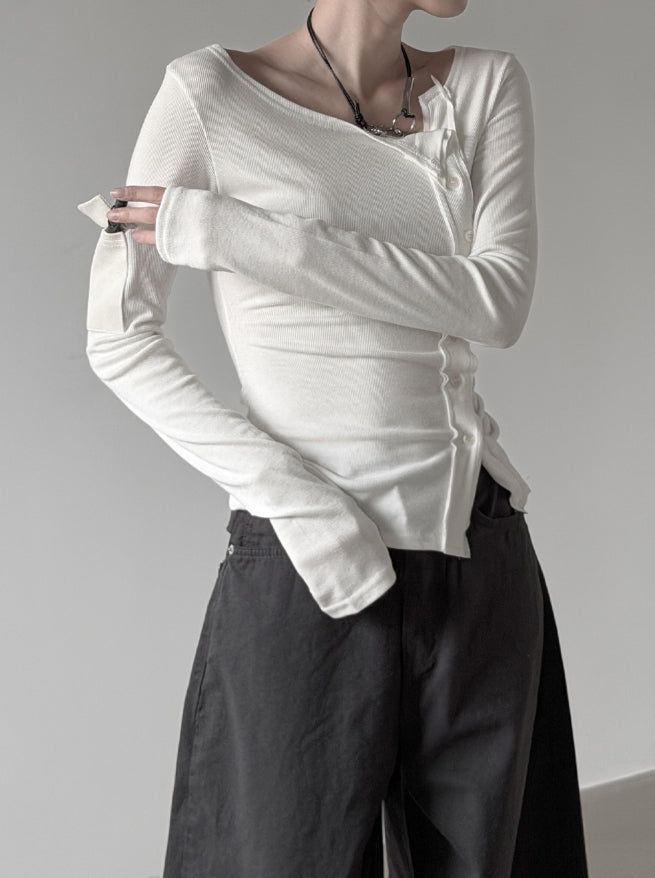 Structured Pocket Cardigan Top