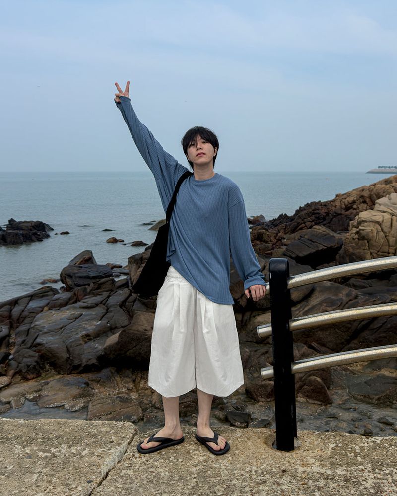 Rok Linen Pintuck Bermuda Pants