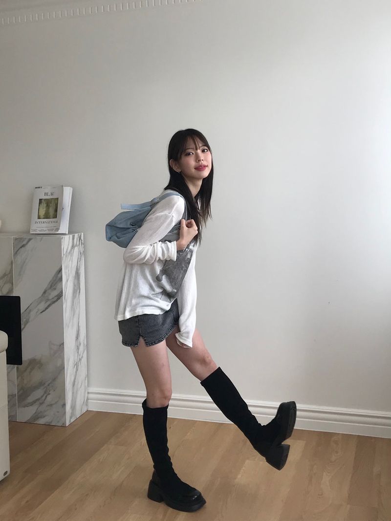 Chico round long boots