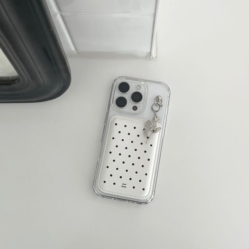 White Dot MagSafe card wallet+MagSafe case