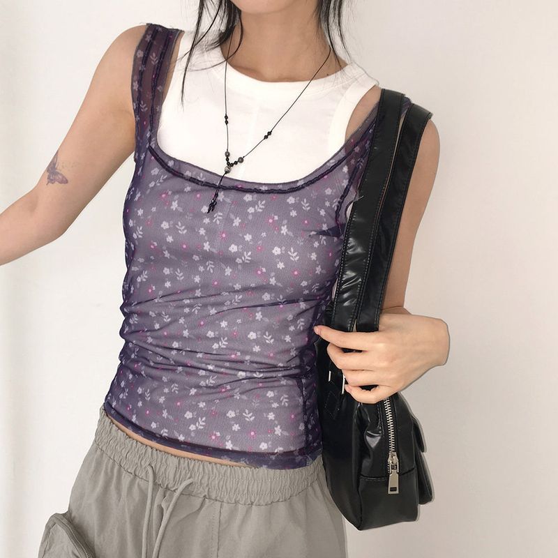 [5 colors] Bev Stitch Round Mango Sleeveless